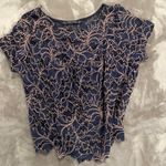 ZARA basic navy blue lace flowy top size S Photo 0