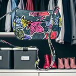 Vera Bradley Crossbody Purse Falling Flowers Leaves Full Zip Pocket Quilted Bag Photo 13