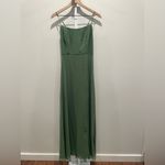 After Six  Scoop Neck Convertible Tie Strap Maxi Dress With Front‎ Slit Size 14 Photo 2