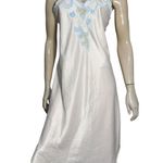 Natori Vintage Women’s Size S M Pale Pink Blue Lace Front Spaghetti Strap Gown Photo 1