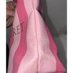 Victoria's Secret  Logo Canvas Lined Tote Bag - Iconic Pink Stripe Photo 13