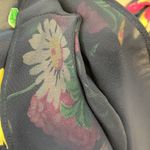 Ralph Lauren Lauren  Petite Silk Navy/Pink/Yellow Floral Midi Skirt Photo 3