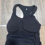 CRZ Yoga NWT  Maternity Tank Top Black Ruched Racerback Athletic Med Built In Bra Photo 4