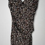 Connected Apparel Free w/Bundle Womens  Black/Brown vneck sleeveless Dress size 6 Photo 0