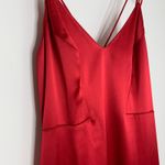 ZAC Zac Posen Noel Strappy Ruffled Gown Maxi Womens Crimson Red Size 6 Photo 14