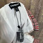 EXPRESS Womens Mini Skirt High Waisted A-line Checkered Red Size Small NWT Photo 4