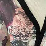 Beulah Dark Floral Maxi Dress Chiffon Size Medium Whimsical Feminine Boho Black Photo 2