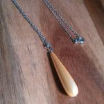 Golden Shell Pearl Stainless Steel Drop Pendant Necklace Photo 0