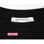 ZARA Ribbed Dress Black Stretch Short Sleeve A-Line Bodycon Stretchy Mini Small Photo 4