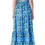 English Factory Women's Floral-Print Tiered Flutter-Sleeve Dress Blue Sz XS NWT Photo 4