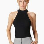 Cuts Clothing Rib Sleeveless Coreflex Mock Neck Tank Top in Black Size L Photo 0