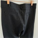 Betabrand Dress Pant Yoga Pants Vertical Stripe Black and Gray M Photo 8