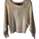 Blue Blush  Multicolored Striped Knit Sweater Pastel Rainbow Women's Size L Photo 0