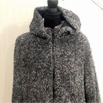 SANTA FE APPAREL Womens Black Full Zip 3/4 Length Hooded Sherpa Teddy Jacket XXL Photo 1