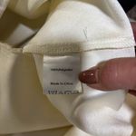 Petal and Pup Ellah Satin Bow Front Mini Dress Ivory White Size Medium M Photo 4