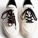 Zadig & Voltaire Women’s Blaze Stylish White Leather Sneakers Size 7.5 (38) Photo 0