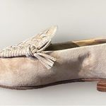 Veronica Beard  Women's‎ Tan Leather Round-Toe Woven Anica Loafers SZ 5 Photo 6