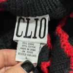 Vintage CLIO womens size large cardigan sweater cottage core embroidered crochet Black Photo 6