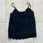 ZARA  Like New Black Polka Dot Silky Blouse Sz Small Photo 0