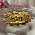 Vintage Red Enamel Revival Victorian Brooch Photo 8