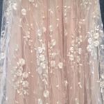 New Spaghetti Strap Embroidery Mesh Overlay Floral Maxi Dress, Sz M Size M Photo 6