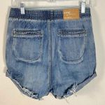 One Teaspoon Hunters Mid Waist Boyfriend Elasticated Denim Shorts 26 XS Small Photo 3