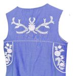 Chelsea & Theodore Embroidered Short‎ Dress Womens S Cotton Casual Blue BOHO Photo 9