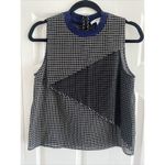 Carven Designer Rare Womens‎ EU 40 Sleeveless Blacke Checkered Blouse Black Size undefined Photo 1