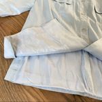 Horst Basler Baby Blue Suede Button Shirt Top Size Large Photo 7