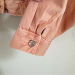 American Eagle AEO Cropped Denim Jacket in Peach Size XXL Photo 8
