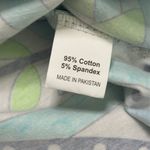 Rezobay Valencia Print Cotton Sleeveless Ruffle Portrait Neck‎ Tank Top Size M Blue Size M Photo 7