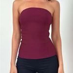 Motel Rocks  Kivara Bandeau Tailored Top In Burgundy Photo 3