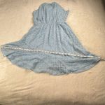 Crystal Doll  Mini Dress Womens M Blue Floral Eyelet‎ Sleeveless Fairy Dollette Photo 8