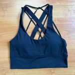 Balance Athletica /Vitality Aura Strappy Sports Bra in Midnight Black Size Medium Photo 4