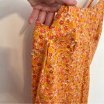 Wild Fable Sleeveless Woven Bodycon Dress Orange Red Floral Mini Y2K 90s ALTERED Photo 7