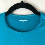 Lands' End Women Swim Top Rash Guard Long Sleeve Crew Neck Aqua Blue XS 2-4 Photo 1