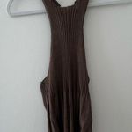 Free People  Intimately Brown Taupe Knit Razorback Tank Size Small NWOT Photo 0