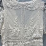 Shyanne  Country White Boho Western Long Maxi Lace Ivory Shirt Wedding Dress Sz M Photo 4