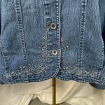 Alfred Dunner Petite Denim Jacket Embellished Button Front Size 16P Photo 1