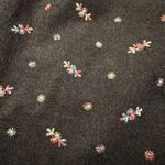 Anthropologie Odille  dark gray floral cotton pencil skirt size 4 Photo 3