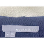 360 Cashmere Women’s Sweater Duster Cardigan Medium Navy Blue Wool Luxury Knit Photo 5