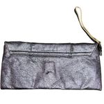 Guess  Blue Metallic Clutch Wristlet Gunmetal Hardware Magnetic Closure 12" x 5.5 Photo 2