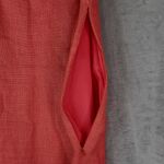 J.Crew  Mini Dress M/L? Linen Blend Sleeveless Lined Round Neck Side Zip Coral Photo 3