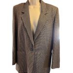 Rafaella Vintage Womens Blazer Sz 8 Houndstooth Wool Blend Jacket Made in Greece Photo 0