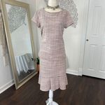 Max Studio Preppy Matching Pink White Tweet 2 Piece Set Skirt And Blouse Top M Photo 2