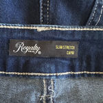 Royalty For Me Stretch Slim
Capri Jeans Women's Size 8 Blue Distressed Photo 5