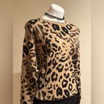Rachel Roy Rikki Leopard-Print Sweater Thick Material  SZ S Good Condition Photo 2