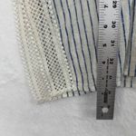 J.Crew  Beachwear XS/S Striped Crochet Trim Tunic Cover-Up‎ Dress Blue White Photo 2