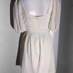 Lulus White Textured Puff Sleeve Mini Dress – Size XS Photo 2
