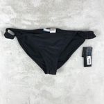 California Waves Solid Ruffle Side Black Bikini Bottoms NWT XL Photo 2